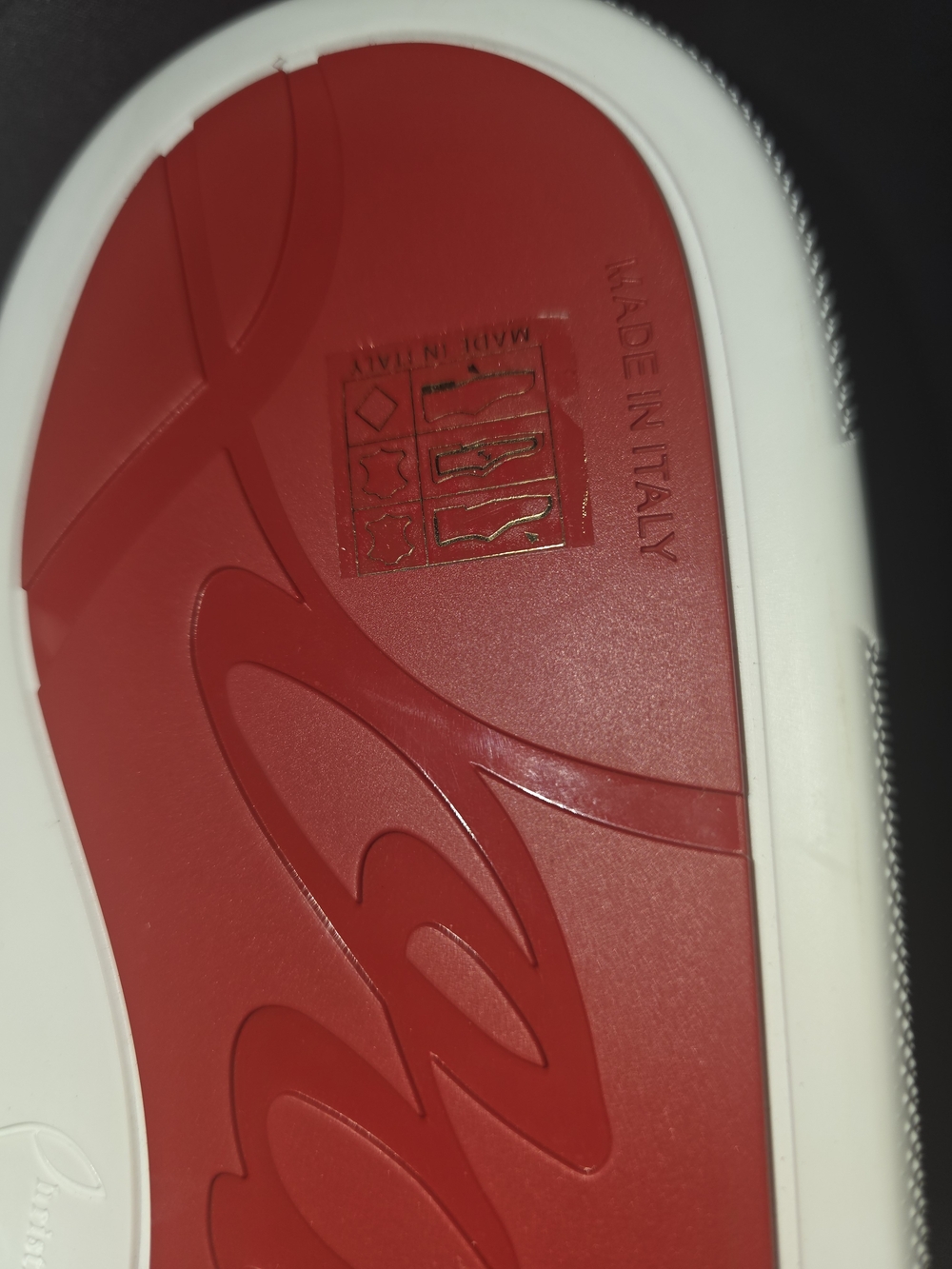 Christian Louboutin White Studded Slide Sandals - Picture 5 of 6